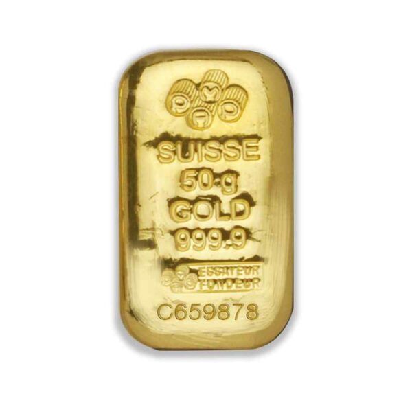 50g PAMP Gold Cast Bar gold cast bar