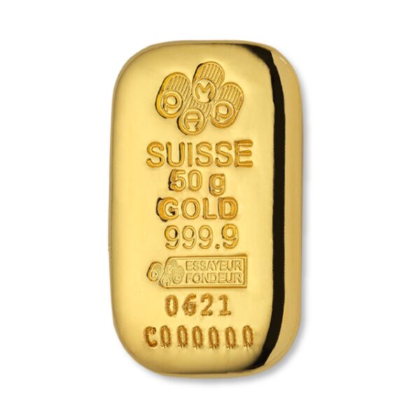 50g PAMP Gold Cast Bar gold cast bar
