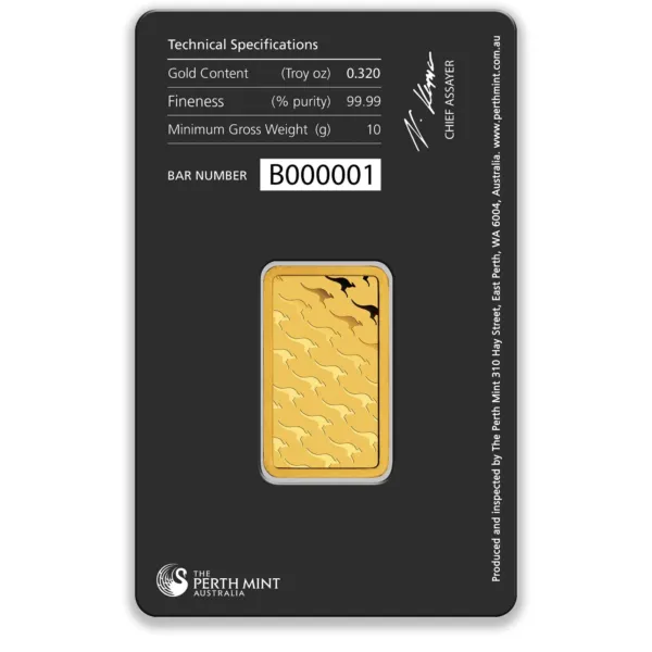 10g Perth Mint Gold Minted Bar 10g Perth Mint Gold Minted Bar