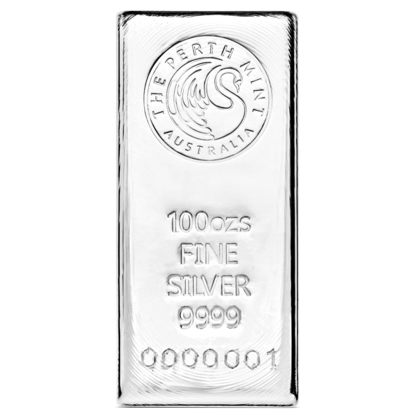 100121 - Main (2) 100oz Perth Mint Silver Cast Bar 100oz Perth Mint Silver Cast Bar