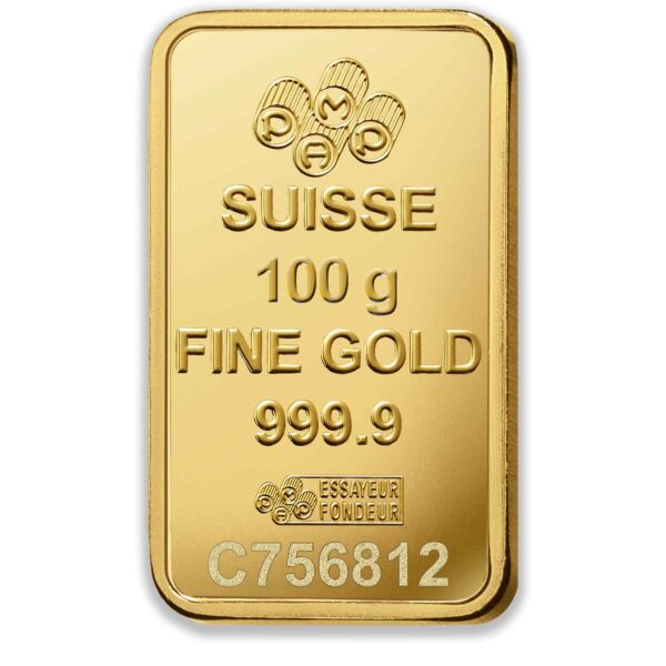 100g PAMP Lady Fortuna Gold Minted Bar 100g PAMP Lady Fortuna Gold Minted Bar