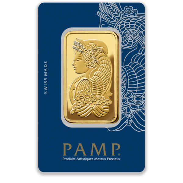 100g PAMP Lady Fortuna Gold Minted Bar 100g PAMP Lady Fortuna Gold Minted Bar