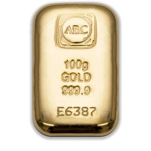 100g ABC Gold Cast Bar 100g ABC Gold Cast Bar