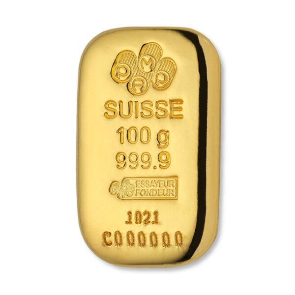 100168 - Main 100g PAMP Gold Cast Bar 100g PAMP Gold Cast Bar