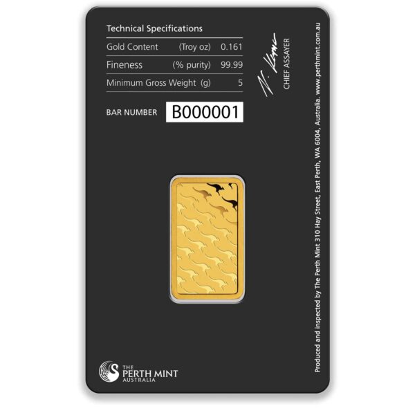5g Perth Mint Gold Minted Bar 5g Perth Mint Gold Minted Bar