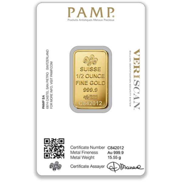 1/2oz PAMP Lady Fortuna Gold Minted Bar 1/2oz PAMP Lady Fortuna Gold Minted Bar