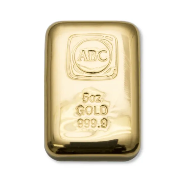 100212 - Main 5oz ABC Gold Cast Bar 5oz ABC Gold Cast Bar