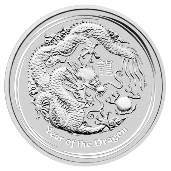 100460 - rev 2012 5oz Perth Mint Silver Dragon Coin Series 2 2012 5oz Perth Mint Silver Dragon Coin Series 2