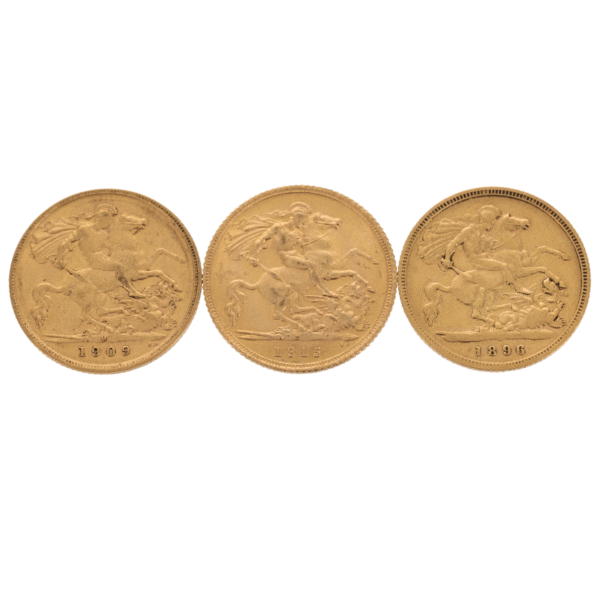 100607 - Reverse *Gold Half Sovereign - Various Head Types Gold Bullion Half Sovereign - Various Head Types