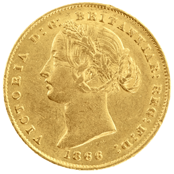 1866 Sydney Mint Sovereign About Extra Fine Sydney Mint Sovereign