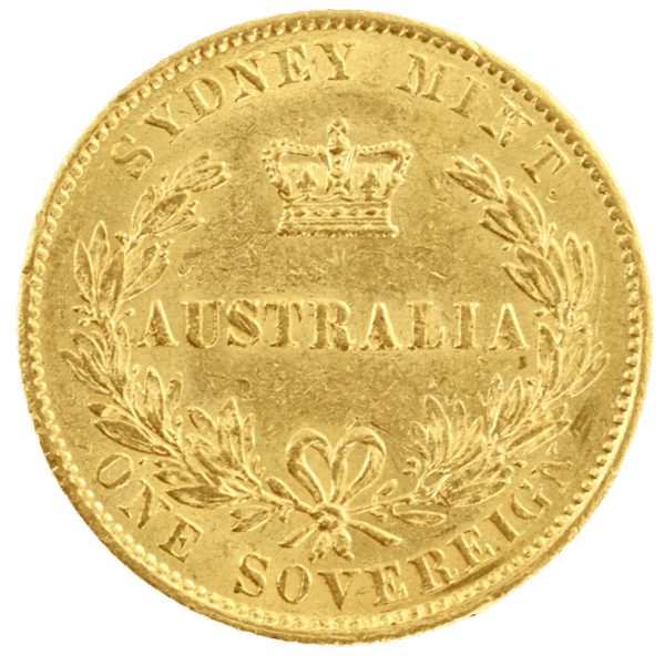 1866 Sydney Mint Sovereign About Extra Fine Sydney Mint Sovereign