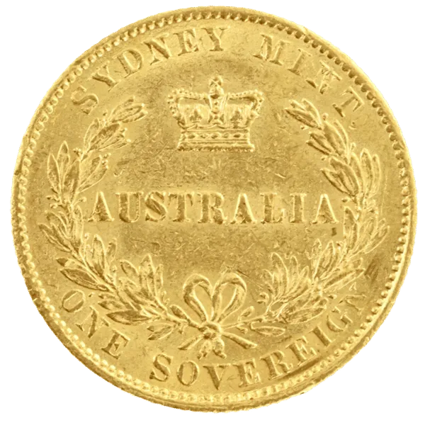 1866 Sydney Mint Sovereign About Extra Fine Sydney Mint Sovereign