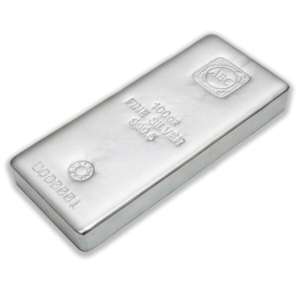 100oz ABC Silver Cast Bar 100oz ABC Silver Cast Bar