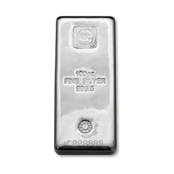 100oz ABC Silver Cast Bar 100oz ABC Silver Cast Bar