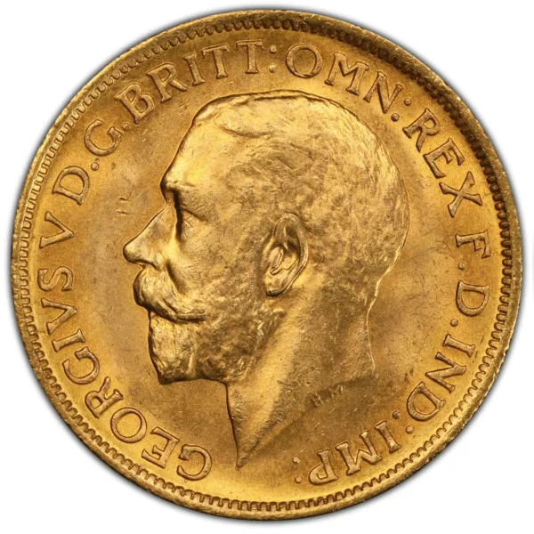 101068 - Obverse 1911S George V Sovereign PCGS MS63 1911S George V Sovereign PCGS MS63