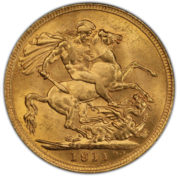 1911S George V Sovereign PCGS MS63 1911S George V Sovereign PCGS MS63