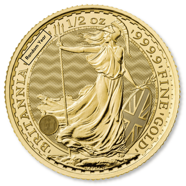 1/2oz Great Britain Gold Britannia Coin (Random Years) 1/2oz Royal Mint Britannia Gold Coin (Random Years)