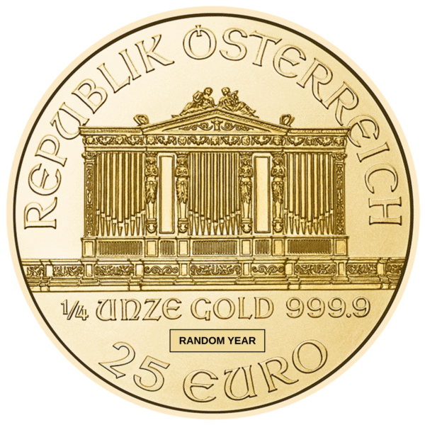 1/4oz Austrian Gold Philharmonic Coin (Random Years) 1/4oz Austrian Gold Philharmonic Coin