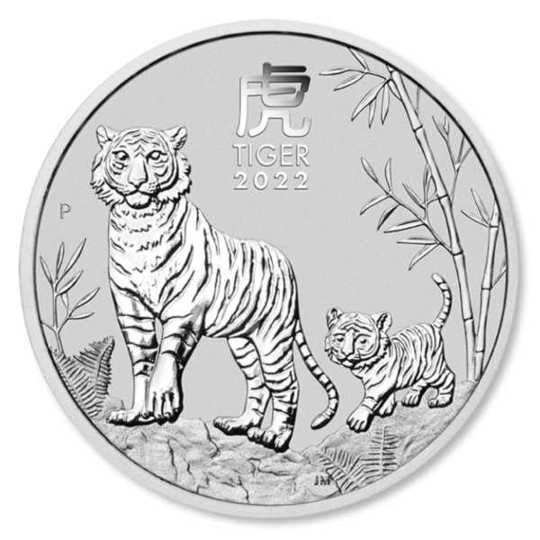 2022 1oz Perth Mint Silver Lunar Tiger Coin Series 3 2022 1oz Perth Mint Silver Lunar Tiger Coin Series 3