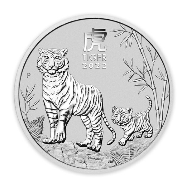 2022 5oz Perth Mint Silver Lunar Tiger Coin Series 3 2022 5oz Perth Mint Silver Lunar Tiger Coin Series 3