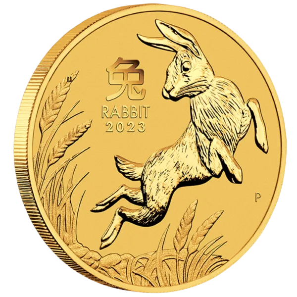 101554 - Edge 2023 1oz Perth Mint Gold Lunar Rabbit Coin Series 3 2023 1oz Perth Mint Gold Lunar Rabbit Coin Series 3