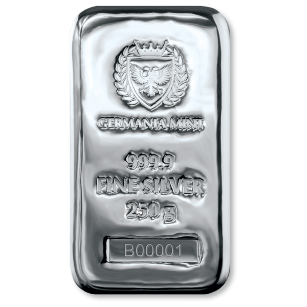 250g Silver Cast bar (Secondary) 250g silver bar