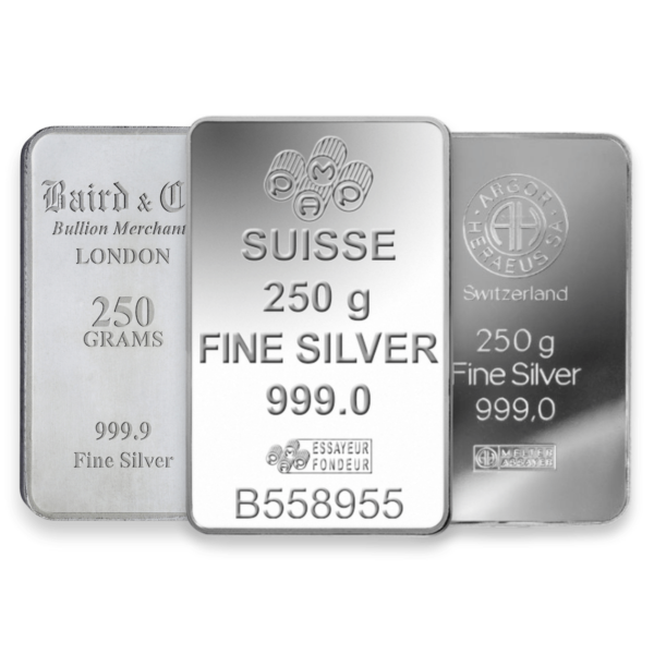 250g Silver Cast bar (Secondary) 250g silver bar