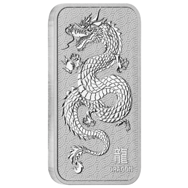 1oz Perth Mint Silver Lunar Dragon Minted Bar 1oz Perth Mint Silver Lunar Dragon Minted Bar