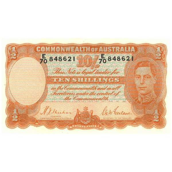 R12 1939 Ten Shilling Banknote Consecutive Pair Grade Uncirculated R12 1939 Ten Shilling Banknote Consecutive Pair Grade Uncirculated