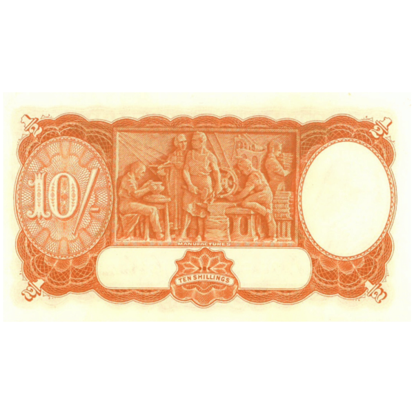 R12 1939 Ten Shilling Banknote Consecutive Pair Grade Uncirculated R12 1939 Ten Shilling Banknote Consecutive Pair Grade Uncirculated