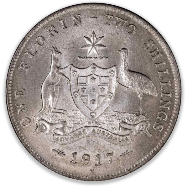 1917 Australian Florin Nice Uncirculated 1917 Australian Florin Nice Uncirculated
