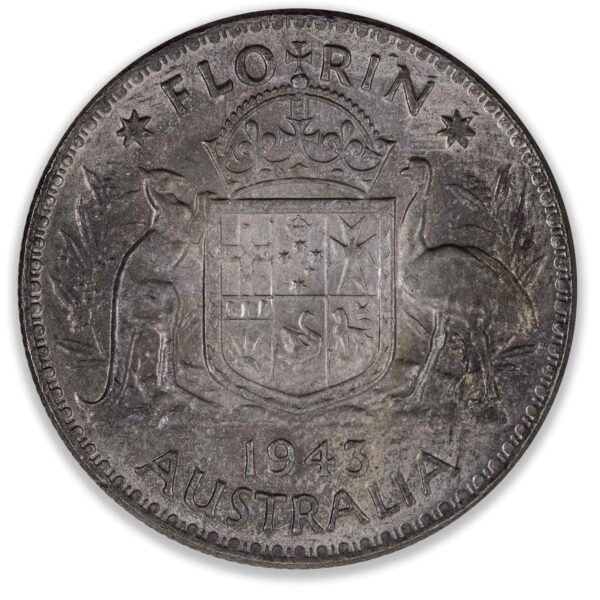 1943M Australian Florin Choice Unc/Gem Unc 1943M Australian Florin Choice Unc/Gem Unc