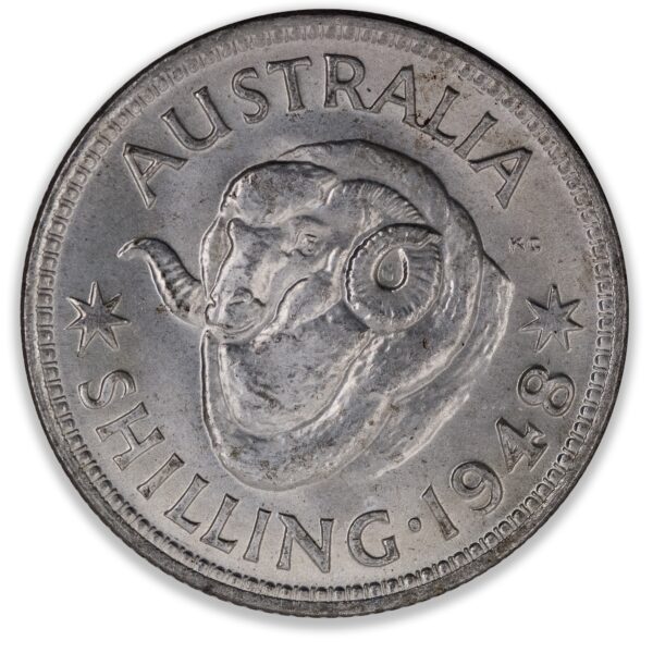 1948 Australian Shilling Uncirculated 1948 shilling worth
