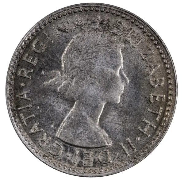 200329-Obverse 1954 Australian Sixpence Nice Uncirculated 1954 Australian Sixpence