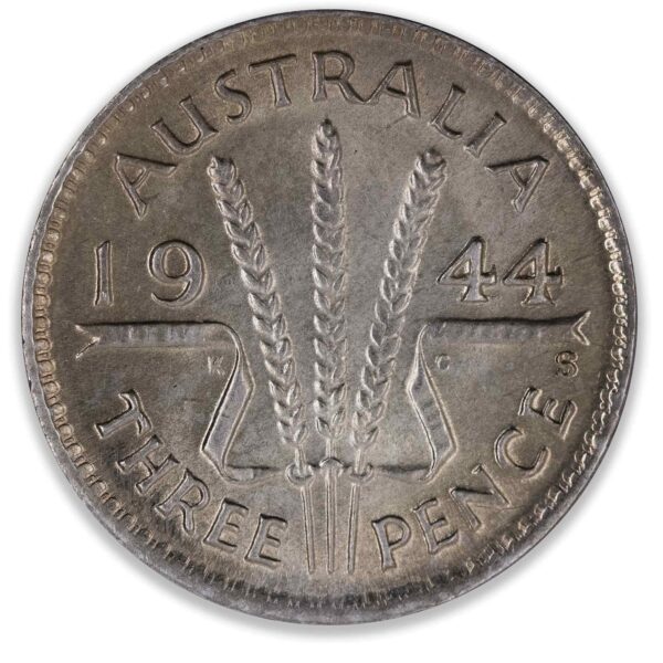 1944S Australian Threepence Choice Uncirculated 1944S Australian Threepence