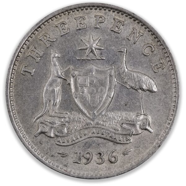 1936 Australian Threepence About Uncirculated 1936 Australian Threepence About Uncirculated