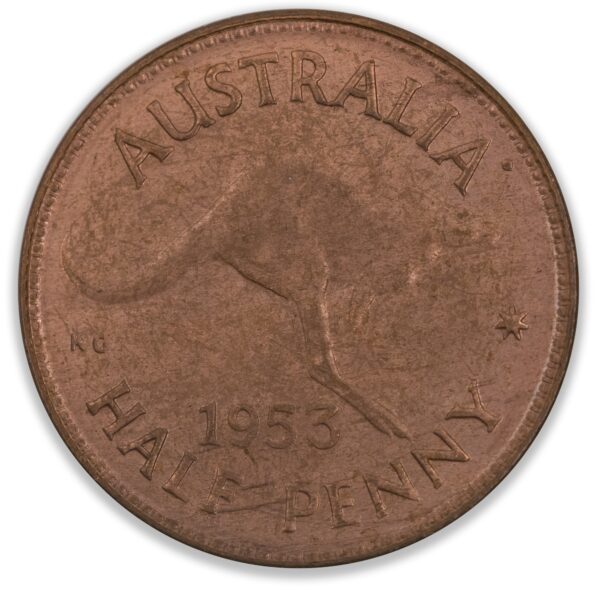 1953 Australian Half Penny Uncirculated 1953 Australian Half Penny Uncirculated