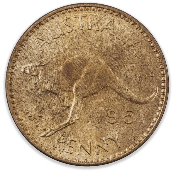 200454-Reverse 1951PL Australian Penny Uncirculated 1951PL Australian Penny Uncirculated