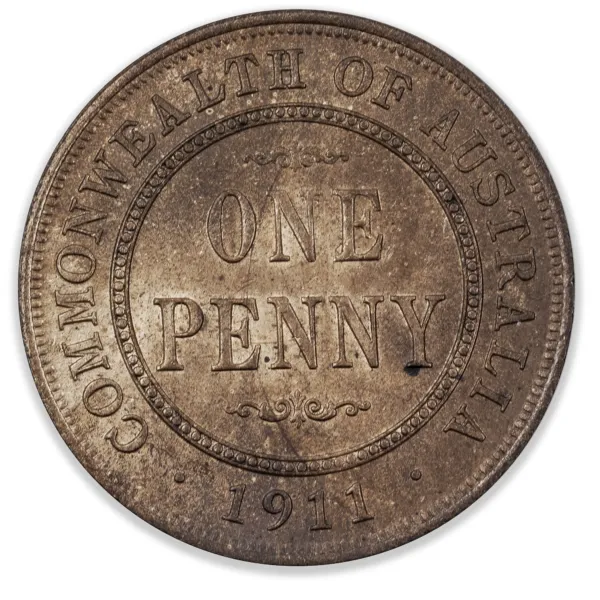 200459-Reverse 1911 Australian Penny Nice Uncirculated 1911 Australian Penny Nice Uncirculated