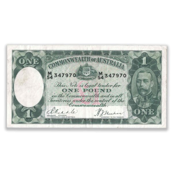 R28 1933 One Pound Banknote Good Very Fine R28 1933 One Pound Banknote Good Very Fine