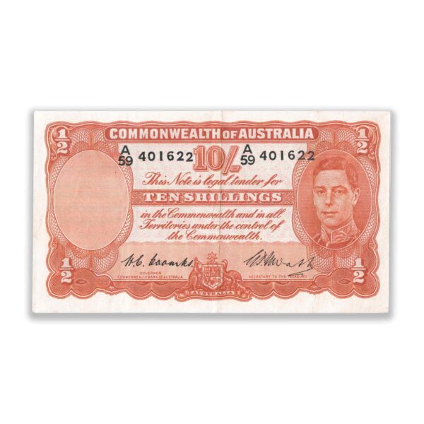 R14 1949 Ten Shilling Banknote About Extra Fine R14 1949 Ten Shilling Banknote About Extra Fine