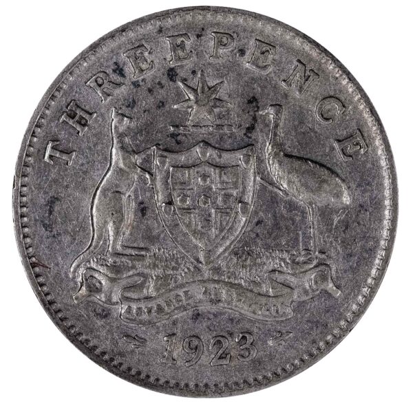 1923 Australian Threepence Very Good / Fine 1923 Australian Threepence Very Good / Fine