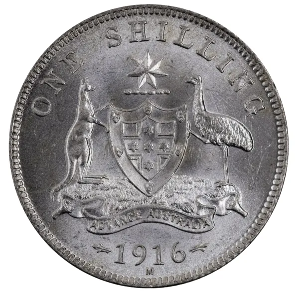 1916 Australian Shilling Choice Uncirculated/Gem 1916 Australian Shilling Choice Uncirculated/Gem