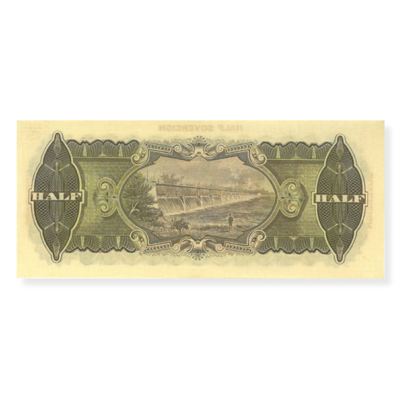 R7 Half Sovereign Riddle / Heathershaw Banknote Grade Uncirculated R7 Half Sovereign Riddle / Heathershaw Banknote Grade Uncirculated