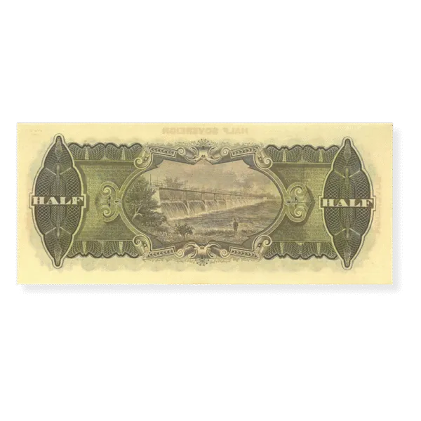 200788 Back.jpg R7 Half Sovereign Riddle / Heathershaw Banknote Grade Uncirculated R7 Half Sovereign Riddle / Heathershaw Banknote Grade Uncirculated