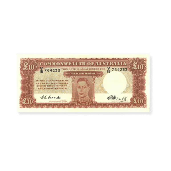 R60 1949 Ten Pound Banknote Grade Uncirculated R60 1949 Ten Pound Banknote Grade Uncirculated