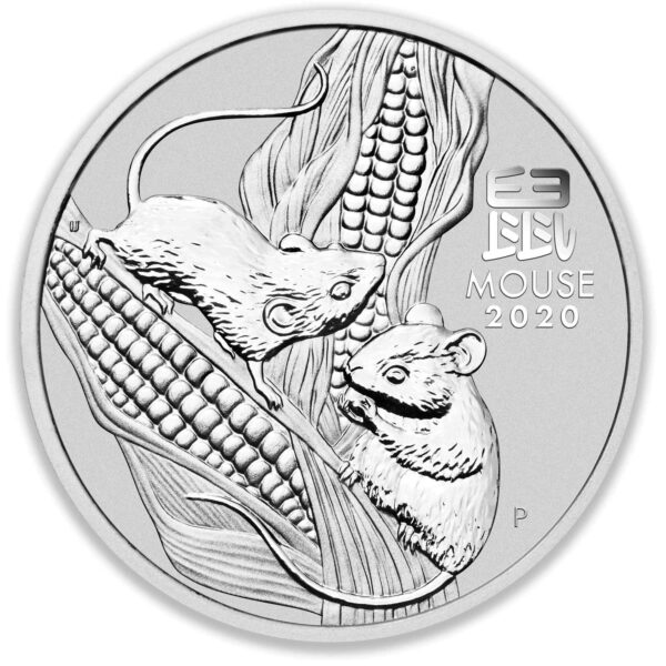 2020 1kg Perth Mint Silver Lunar Mouse Coin Series 3 2020 1kg Perth Mint Silver Lunar Mouse Coin Series 3