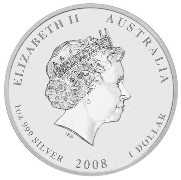 101262 - Main 2008 1oz Perth Mint Lunar Mouse Silver Coin Series 2 2008 1oz Perth Mint Lunar Mouse Silver Coin Series 2