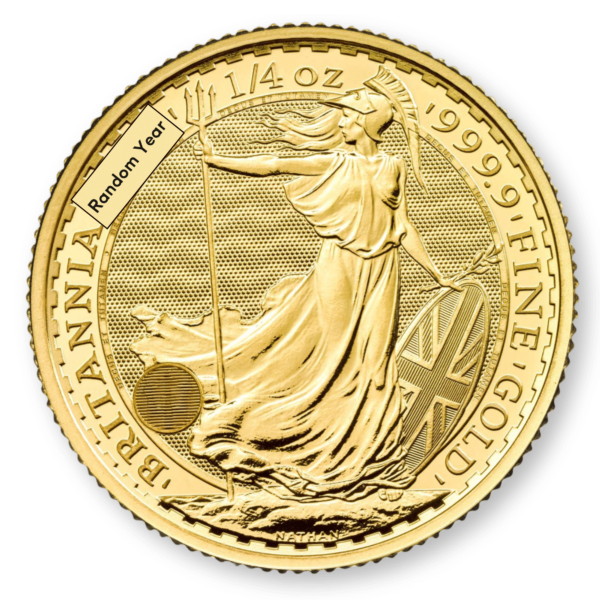 1/4oz Royal Mint Britannia Gold Coin (Random Years) 1/4oz Royal Mint Britannia Gold Coin
