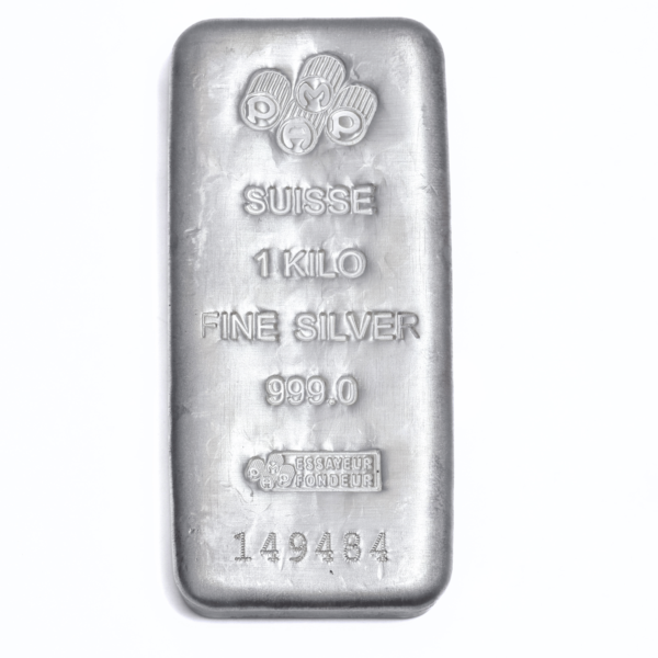 100159 - Matte 1kg PAMP Silver Cast Bar (Secondary) 1kg PAMP Silver Cast Bar